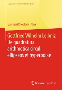 Cover image: Gottfried Wilhelm Leibniz 9783662528020