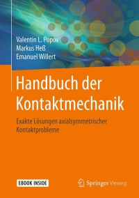 Imagen de portada: Handbuch der Kontaktmechanik 9783662530108