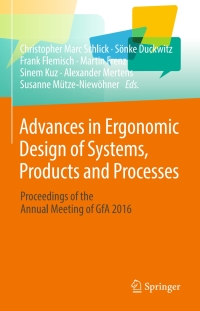 Cover image: Advances in Ergonomic Design of Systems, Products and Processes 9783662533048