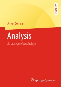 Cover image: Analysis 2nd edition 9783662533512