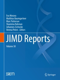 Titelbild: JIMD Reports, Volume 30 9783662536803