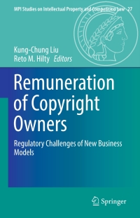 صورة الغلاف: Remuneration of Copyright Owners 9783662538081