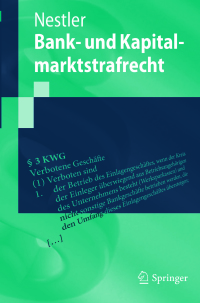 Imagen de portada: Bank- und Kapitalmarktstrafrecht 9783662539583