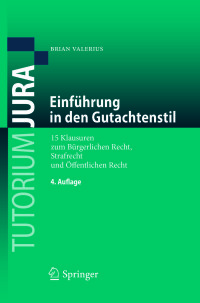 Cover image: Einführung in den Gutachtenstil 4th edition 9783662540565