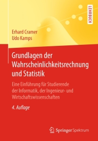Cover image: Grundlagen der Wahrscheinlichkeitsrechnung und Statistik 4th edition 9783662541609