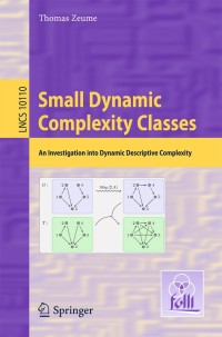 Cover image: Small Dynamic Complexity Classes 9783662543139