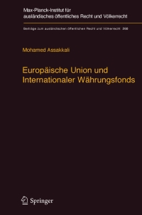 صورة الغلاف: Europäische Union und Internationaler Währungsfonds 9783662543627