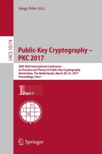 صورة الغلاف: Public-Key Cryptography – PKC 2017 9783662543641