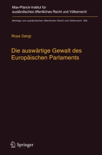 Immagine di copertina: Die auswärtige Gewalt des Europäischen Parlaments 9783662544228