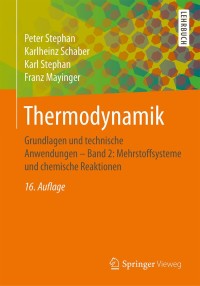 Cover image: Thermodynamik 16th edition 9783662544389