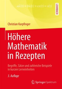 صورة الغلاف: Höhere Mathematik in Rezepten 3rd edition 9783662548080
