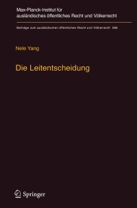 Cover image: Die Leitentscheidung 9783662548639