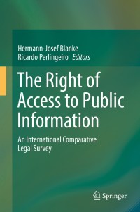 Immagine di copertina: The Right of Access to Public Information 9783662555521