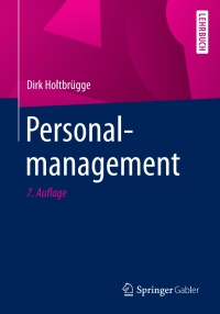 Cover image: Personalmanagement 7th edition 9783662556412