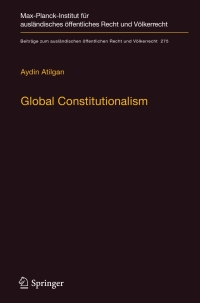 Imagen de portada: Global Constitutionalism 9783662556467