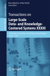 Imagen de portada: Transactions on Large-Scale Data- and Knowledge-Centered Systems XXXIII 9783662556955