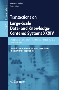 Cover image: Transactions on Large-Scale Data- and Knowledge-Centered Systems XXXIV 9783662559468