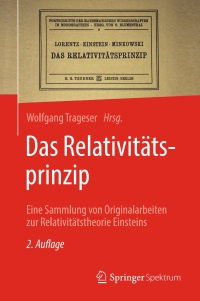 Imagen de portada: Das Relativitätsprinzip 2nd edition 9783662574102
