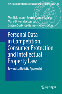 Cover image: Personal Data in Competition, Consumer Protection and Intellectual Property Law 9783662576458
