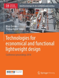 Immagine di copertina: Technologies for economical and functional lightweight design 9783662582053
