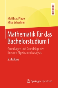 Cover image: Mathematik für das Bachelorstudium I 2nd edition 9783662583517