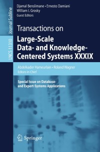 Omslagafbeelding: Transactions on Large-Scale Data- and Knowledge-Centered Systems XXXIX 9783662584149