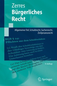 Cover image: Bürgerliches Recht 9th edition 9783662584590