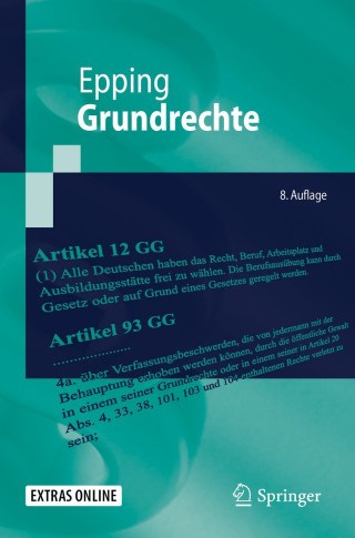 Cover image: Grundrechte 8th edition 9783662588888