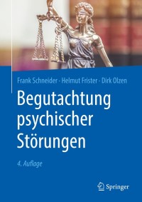 表紙画像: Begutachtung psychischer Störungen 4th edition 9783662591208