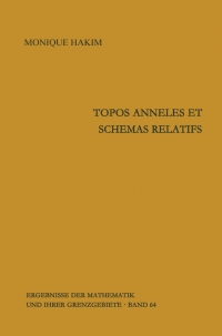 Imagen de portada: Topos anneles et schemas relatifs 9783540055730