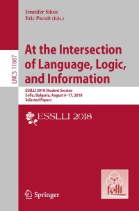 Cover image: At the Intersection of Language, Logic, and Information 9783662596197