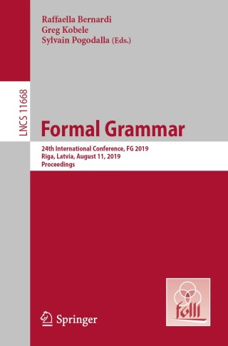 Cover image: Formal Grammar 9783662596470