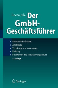 表紙画像: Der GmbH-Geschäftsführer 5th edition 9783662597231