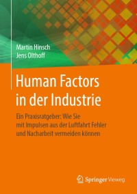 Cover image: Human Factors in der Industrie 9783662597583