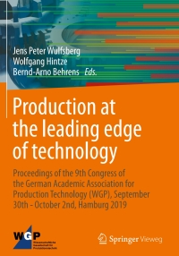 Cover image: Production at the leading edge of technology 9783662604168