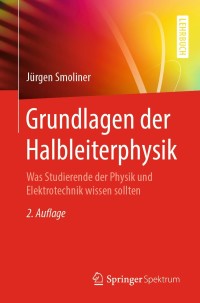 Cover image: Grundlagen der Halbleiterphysik 2nd edition 9783662606537