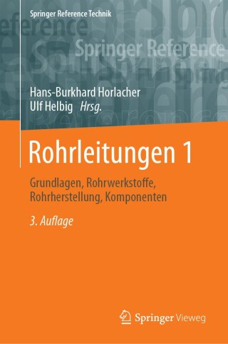 Imagen de portada: Rohrleitungen 1 3rd edition 9783662608012