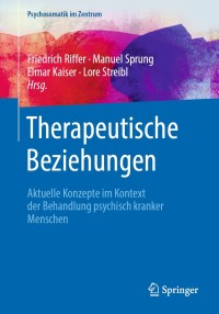 Omslagafbeelding: Therapeutische Beziehungen 1st edition 9783662608166