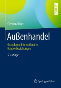 Imagen de portada: Außenhandel 5th edition 9783662615478