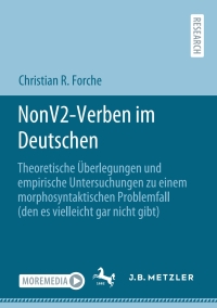 Imagen de portada: NonV2-Verben im Deutschen 9783662619254