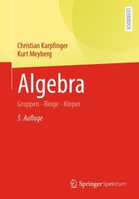Cover image: Algebra 5th edition 9783662619513