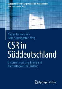 Imagen de portada: CSR in Süddeutschland 9783662619582