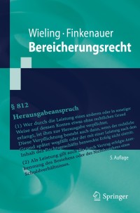 Cover image: Bereicherungsrecht 5th edition 9783662620199