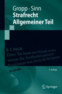 Cover image: Strafrecht  Allgemeiner Teil 5th edition 9783662620755
