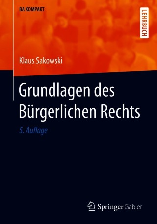 Imagen de portada: Grundlagen des Bürgerlichen Rechts 5th edition 9783662621967