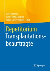 Titelbild: Repetitorium Transplantationsbeauftragte 9783662626139
