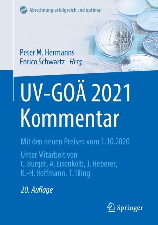 表紙画像: UV-GOÄ 2021 Kommentar 20th edition 9783662626931