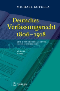 Cover image: Deutsches Verfassungsrecht 1806 - 1918 9783662629512