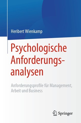 Cover image: Psychologische Anforderungsanalysen 9783662630402