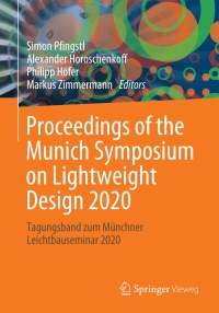 Imagen de portada: Proceedings of the Munich Symposium on Lightweight Design 2020 9783662631423